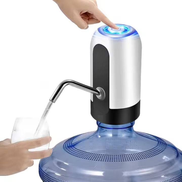 Dispensador de Agua Automático Portátil USB Recargable Bomba de Agua Eléctrica Inalámbrica de Carga Rápida Botella de Galón Universal Interruptor - 1
