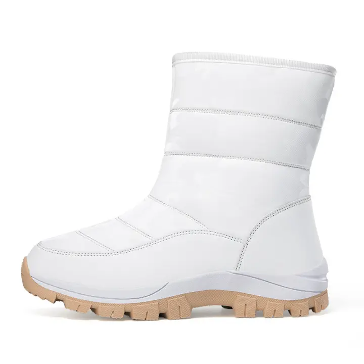 Botas de nieve para mujer, zapatos cálidos para exteriores a la moda, zapatos planos informales a la moda, botas cortas para mujer - 1