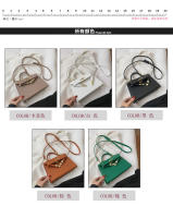 Cerradura texturizada portátil pequeño bolso cuadrado de las mujeres nuevo versátil clásico bolso de mensajero de hombro PU bolso Kelly de moda - details 1