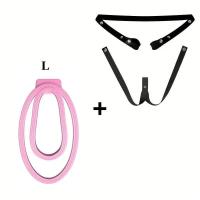 Empaquetado privado Sexy Fufu Clip Strap Sissy Cage, Material ABS Flexible Clamp Trainer para Jaula de Castidad Masculina con Cinturón 18+ - details 4