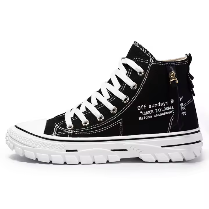 2025 verano nueva versión coreana transpirable de alta calidad zapatos de lona de los hombres de moda casual zapatos de junta estudiante versátiles zapatos individuales - 1