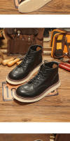 Botas de hombre de alta gama de cuero zapatos de hombre de piel de vaca de capa superior - details 14