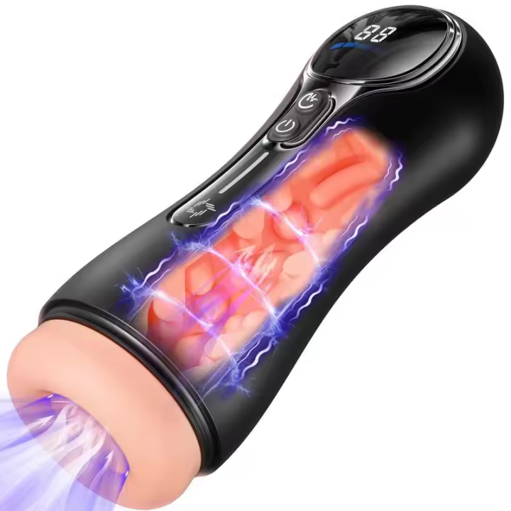 Leten-Vagina realista, masturbador de succión masculino automático con pantalla LED, Coño de bolsillo, masajeador de 9 vibraciones, Juguetes sexuales para adultos 18 - 1