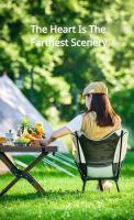 Silla de práctica plegable ultraligera portátil con forma de luna para acampar al aire libre, desmontable, para pesca en la playa, y pequeña silla para pícnic - details 3