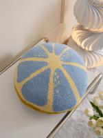 Cojín de microfibra suave y esponjoso para asiento trasero de sofá, cojín de punto, diseño Kawaii de limón, lindo, cálido, invierno - details 4