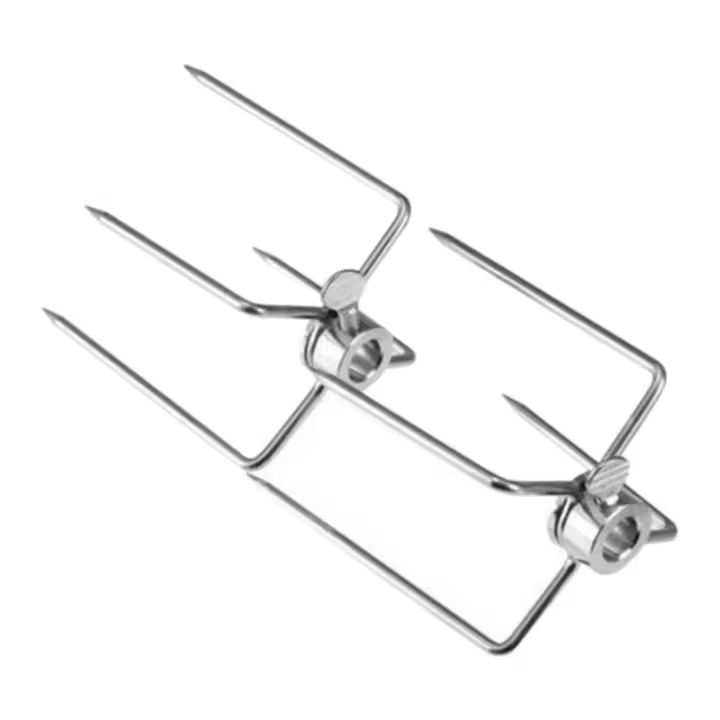 Tenedores de carne para barbacoa, pinzas para parrilla, pinchos de acero inoxidable, 2 piezas - 1