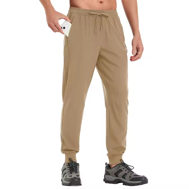 Pantalones de senderismo para hombres MAGCOMSEN ligeros secado rápido con bolsillos con cremallera cintura elástica para trabajo y entrenamiento estilo de moda normal temporada aplicable primavera/verano - 1