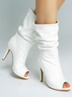 NOVEDAD DE VERANO 2025, botas geniales de barril alto para mujer, botas geniales grandes con cubierta de tacón alto y Boca de pescado - details 19