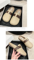 Zapatillas retro con bolsa en la cabeza y suela blanda, zapatos de moda de primavera, nuevos zapatos casuales y versátiles para mujer con suela plana y medio arrastre. - details 19
