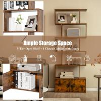 Estantería de Almacenamiento Elegante en Forma de S de 6 Niveles con Puertas - details 19