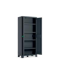 Armario de Resina Impermeable 2 Puertas y 2 Baldos Color Gris/Antracita 100 x 80 x 44 cm - details 5