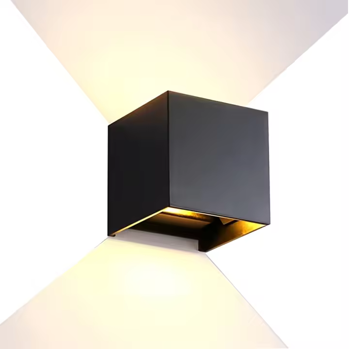 RXUNS Lámpara de Pared LED de Aluminio Impermeable 3.9" 12W 3000K Blanco Cálido Moderno para Interiores y Exteriores - 1