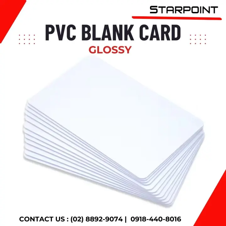 Tarjeta de PVC en blanco brillante para impresora térmica, tarjeta de identificación imprimible - 1