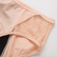 Ropa interior menstrual de encaje de algodón para mujer, para período de bajo flujo, 2 unidades por lote - details 3