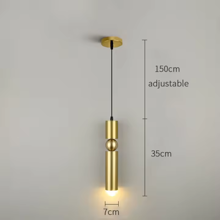 Candelabro de comedor nórdico, lámpara de techo Simple, diseño moderno, luz de mostrador de Bar, lámpara colgante de cable - 1