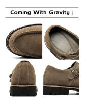 Nuevo estilo británico versátil zapatos Munk zapatos de vestir casual fondo plano tendencia hebilla zapatos de los hombres. - details 22