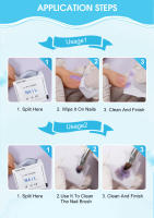ROSALIND-bolsas limpiadoras de esmalte de uñas en Gel, herramienta removedora de uñas, almohadillas de papel, envolturas de papel de aluminio, cepillo de uñas limpio, herramientas de manicura - details 4