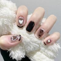 Caja de 24 piezas uñas removibles estilo corto parches uñas postizas uñas tabletas - details 84