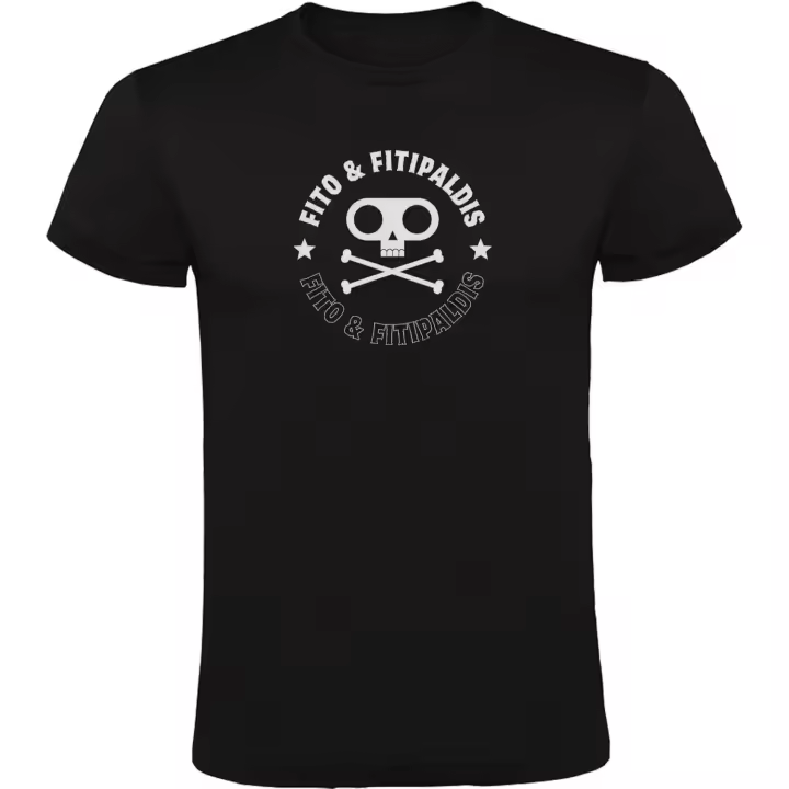 Camiseta Negra con Logo Fito y Fitipaldis de Algodón para Hombre - 1
