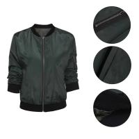 Chaquetas finas para mujer, Tops básicos, chaqueta informal con cuello redondo, primavera y otoño - details 4