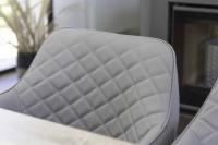 Sillas de comedor de tela (juego de 2) con patas de metal para cocina y sala de estar - details 12