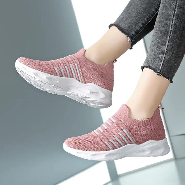 Nuevas zapatillas de deporte de punto transpirables para mujer, zapatos para correr informales antideslizantes - 1