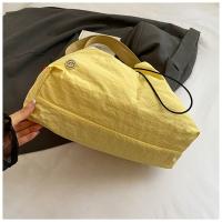 Bolso tipo cubo plisado de estilo coreano, bolso de gran capacidad, bolso de hombro de nailon, bolso cruzado de tela impermeable de Color sólido - details 14