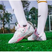 Nuevas zapatillas de fútbol bajas transfronterizas con tacos rotos y hebilla giratoria - details 20