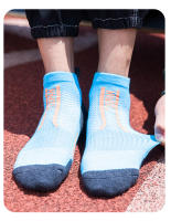 Professional Marathon Running Sock Men Women Sports Fitness Thickened Cushioned Short Tube Low Cut Boat Ankle Socks - details 6