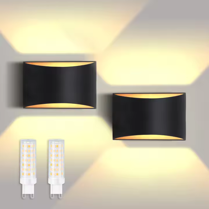2PCS Luces de Pared LED Modernas Luz de Pared de 7W IP65 para Interiores y Exteriores - 1