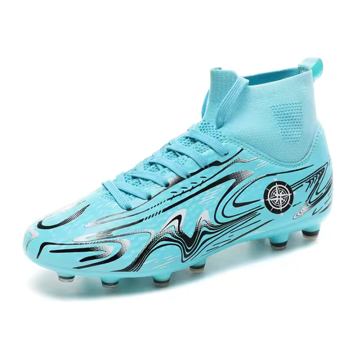 Zapatos de fútbol de caña alta para hombre, botas de fútbol para adolescentes, césped - 1