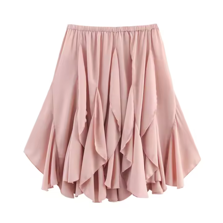 2025 Diseño de Decoración en Capas Falda Sencilla Casual de Temperamento Holgado Nueva Ropa de Verano para Mujeres - 1