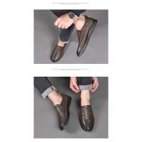 Nuevos Zapatos De Cuero Transpirables Para Hombres, Zapatos Casuales De Suela Blanda De Conducción Para Hombres - details 12