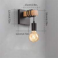RXUNS Luz de Pared Montada de Madera Sustituto de Lámpara de Pared con Base E26/E27 - details 4