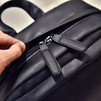 Mochilas de cuero PU impermeables, mochila escolar para hombre, bolsas de viaje para ordenador portátil de 14 pulgadas, alta capacidad - details 4