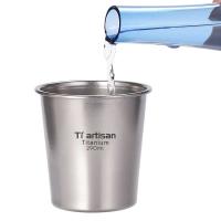 Tiartisan - Taza de agua de pared simple para cerveza de titanio para acampar, Villa Vies al aire libre, senderismo, mochilero, 290 ml - details 6