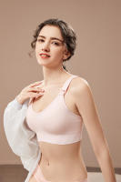 Sujetador de lactancia para madre, Bralette posparto sin costuras, color rosa, M - details 2