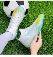 Zapatos de fútbol juvenil para césped para hombres y mujeres, zapatos deportivos TF para interiores con clavos antideslizantes de cinco lados - details 1