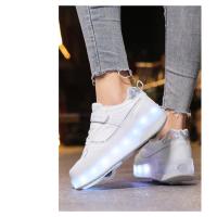 Zapatillas De Patinaje Con Luces LED Para Niñas Y Niños En Color Rosa Zapatos Con Ruedas Moda Infantil Tallas Para Edad 7-13 - details 8