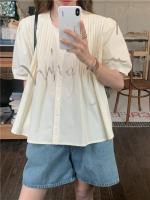 Blusa de verano para mujer, camisa de primavera, blusa para mujer, Blusas largas de gasa, informales, elegantes, Vintage, de manga larga, holgada de gran tamaño, blanca - details 20