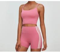 Pantalones cortos de Yoga para mujer, Shorts deportivos elásticos de cintura alta, transpirables, de secado rápido, para correr y Fitness - details 14