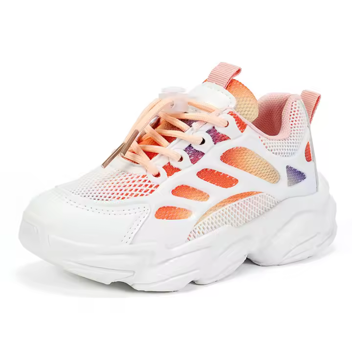 Zapatillas deportivas con velcro para niño y niña, zapatos deportivos de malla informales, calzado de fútbol para sala de estar - 1