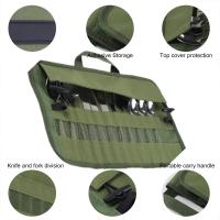 Bolsa de almacenamiento de cubiertos para acampar al aire libre, bolsa enrollable portátil, almacenamiento de cubiertos, estuche resistente al agua para tenedores, cucharas y palillos - details 3