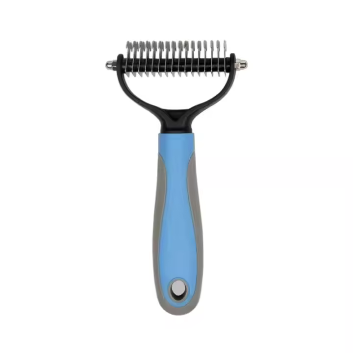 Peine con nudo para mascotas, utilizado para peinar el pelo enredado de perros y gatos, con diseño resistente a los arañazos, seguro y conveniente - 1