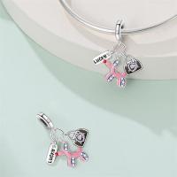 Encanto de Flamenco y Unicornio de Plata Esterlina 925 Joyería de Pulsera Original DIY para Mujeres - details 15