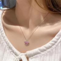 Collar con Colgante de Circonio Cadena de Clavícula Planeta Rosa Corazón Moda - details 9