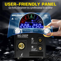 HZXVOGEN-soldador de aluminio 4 en 1, máquina de soldadura semiautomática, inversor de Gas/sin gas, MIG/MAG/LIFT TIG/MMA, MIG250DP - details 11