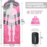 MalloMe Saco de Dormir Ultraligero y Impermeable para Adultos Compacto y Ligero para Niños, Saco de Dormir para Invierno, Saco de Dormir Ligero para Montañismo y Camping - details 44
