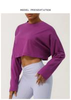 Polo de Yoga de Nylon Cuello Redondo, Ajuste Suelto, Transpirable para Entrenamiento - details 2