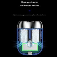 Mini Afeitadora Eléctrica Doble Portátil, Desmontable, Carga Tipo C Ideal para Barba y Viajes - details 5